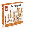 Juratoys Jeu d'adresse JANOD - Acrobat' - Pour Enfants de 5 Ans et Plus - Tour de Pions en Bois Multicolores