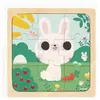 Puzzle lapin blanc MULTICOLORE Janod