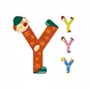 JANOD Lettre décorative Clown Y en bois