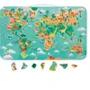 Janod - Planisphère magnétique Dino Multicolore taille unique
