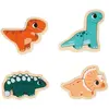 Janod Lot de 4 puzzles évolutifs Dino (14 pièces)