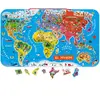 Janod J05503 - JEUX/JOUETS - PUZZLE - Puzzle Monde Magnétique - Version Espagnole