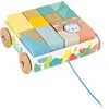 Juratoys Chariot de cubes à promener pure Janod en bois