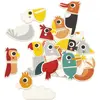 JANOD - Magnets Mix And Match Oiseaux 24 Pièces - Jouet Magnétique - Imagination Et Motricité Fine - Jouet En Bois FSCTM - Dès 2 Ans