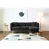 Concept-Usine Isko : Canapé Scandinave 3 Places Gris Anthracite + Pouf