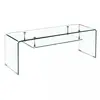 MEUBLETMOI Meuble TV en verre transparent étagère suspendue style épurée - ICE
