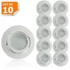 Spot LED Encastrable Blanc Orientable - EUROBRYTE - Lot de 10 - 5W - 3...