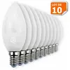 LAMPESECOENERGIE Lot de 10 Ampoules LED bougie E14 6W 480 lumens Blanc Chaud