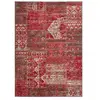 UNAMOURDETAPIS tapis chambre 80x150 tissé rouge rectangle motif ethnique AF1 PATWORK