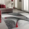 UNAMOURDETAPIS Tapis salon tissé motif géométrique doux et soyeux, rouge 160x230