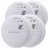 Lot de 4 détecteurs de fumée autonomie 3 ans - pile et accessoires - O...