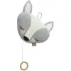 Sevira Kids Peluche musicale à suspendre en tricot- Renard- gris