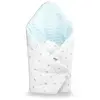 Sevira Kids Gigoteuse d'emmaillotage minky réversible- STELLA - bleu
