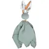 SEVIRA KIDS Doudou lapin  en gaze de coton, Safari Vert  50 x 50 cm TU
