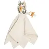 Doudou lapin attache tétine neo vintage