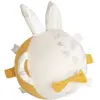 Domiva Balle d'activités Leafy Bunny - Coton bio - Sensorielle - Blanc/Jaune - 12 cm