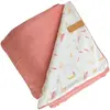 DOMIVA Couverture double face petites plumes - Multicolore - 75 x 100 cm