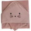 Domiva Set sortie de bain et gant lapin Terracotta 75x75 cm