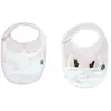 2 bavoirs lilas ROSE Domiva