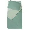 DOMIVA - PARURE DE COUETTE 100X140 + TAIE 40x60 cm SAPIN/VERT GRIS