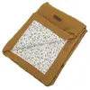 Couverture double face Domiva au fil de l'eau - 75 x 100 cm - Caramel