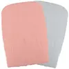 DOMIVA Set de 2 Housses de Matelas à Langer Pêche/Perle Orange 2 Unités