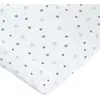 DOMIVA Drap-Housse Imprimé Etoiles Blanc 70 x 140 cm Gris