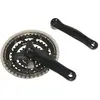 Pedalier vtt p2r 7-8v. noir 150mm 42-32-22 avec pare-chaine