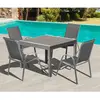 MULTIMARQUES Table de jardin extensible - 6/8 places - Aluminium - Gris  