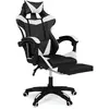 Idomya - Fauteuil de bureau spécial gaming noir/blanc - 63x62x124 cm T.U