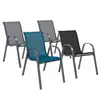 MULTIMARQUES Pratik Garden - 4 Chaises de jardin multicolores -51.5x68x84 cm T.U