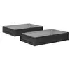 MULTIMARQUES - 2 Carrés de potager en métal  gris anthracite - 115x80x20 cm T.U