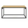 Idomya - Table basse Memphis avec plateau relevable bois/noir - 90x48x...