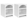 Idomya Factory - 2 Tables de chevet organiques blanches - 40x40x50 cm ...