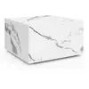 Idomya - Table basse carrée effet marbre avec rangement effet marbre b...