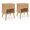 Idomya - 2 Tables de chevet Albane bois - 40x34x50 cm OS