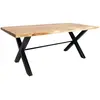 Made in Meubles Table à manger en bois d'acacia et métal Tree