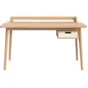 Bureau en bois de chêne et tiroir blanc Honoré - Hartô