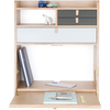 Hartô - Bureau mural Gaston - Gris - MDF plaqué chêne - Designer Flore...