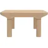 Table basse rectangulaire en chêne naturel 62 x 50 x 29,5 cm Camille -...
