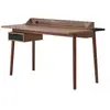 Hartô - Bureau Honoré - Bois naturel - MDF plaqué noyer - Designer Pie...