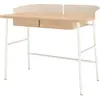 Bureau en placage chêne et métal blanc Victor - Hartô