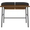 Bureau en placage noyer et métal gris Victor - Hartô
