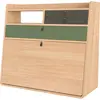 Secrétaire mural en chêne vert cendré et sauge 80cm Gaston - Hartô
