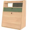 Secrétaire mural en chêne vert cendré et sauge 60cm Gaston - Hartô