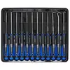 Bgs Technic - 12 tournevis et crochets de precision chrome vanadium