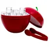 Electrodepot Seau à glaçons cerise avec pince - Cécoa - Rouge - Plastique