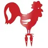 Beaujardin Coq Décoratif En Acier Coloré Sur Pic