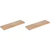 Astigarraga - Etagère tablette murale en pin brut (Lot de 2)