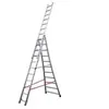 Hailo Echelle transformable base évasée Premium - 3x11 échelons - 7,76m TU